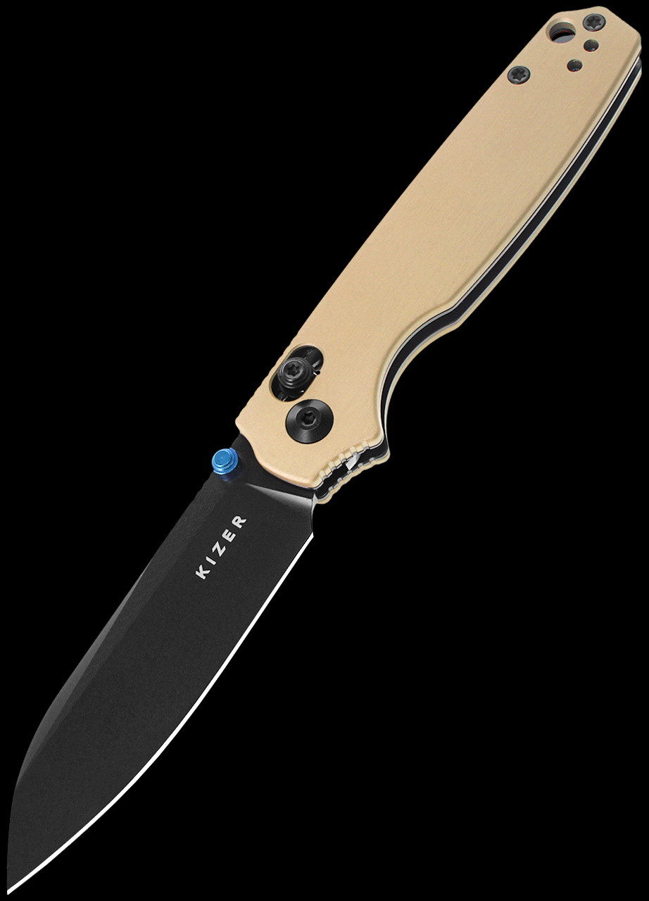 Kizer Pokiman CS Tan Aluminium Folding Knife