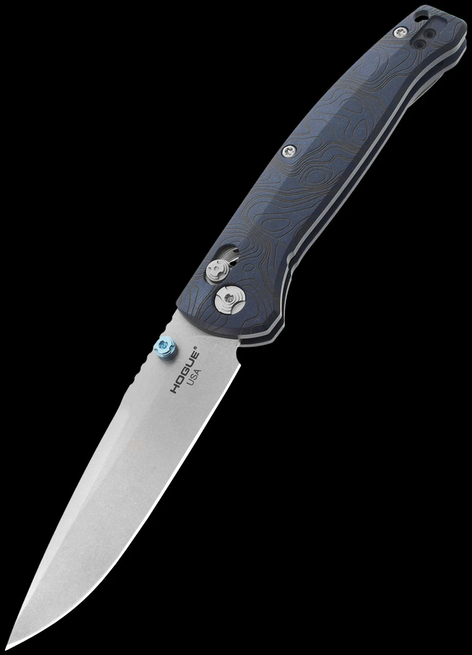 Hogue Mysto 3.4 Water Blue Canyon Richlite Folding Knife
