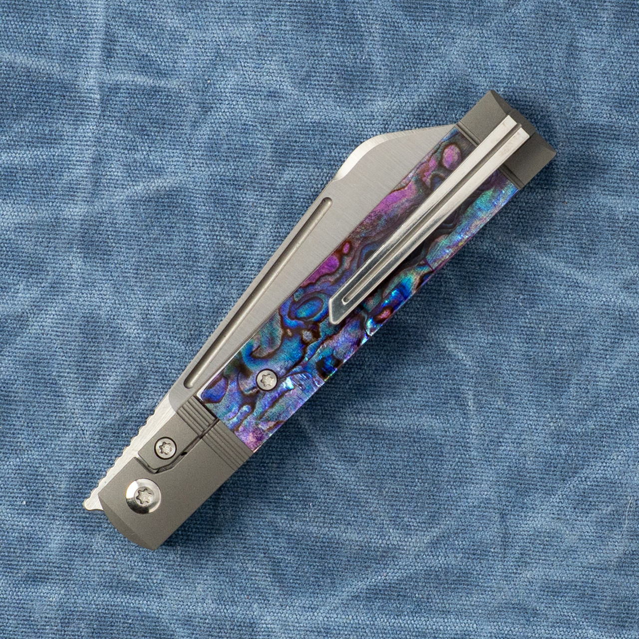 Jack Wolf Feelbetter Jack Purple Abalone Folding Knife