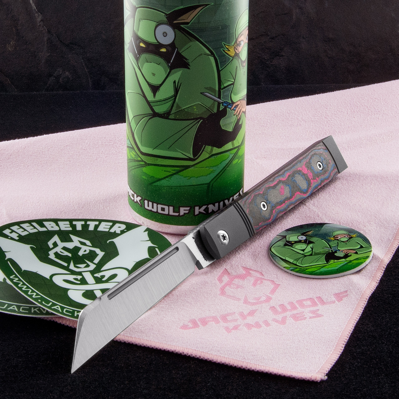 Jack Wolf Feelbetter Jack Camo Carbon Miami Folding Knife