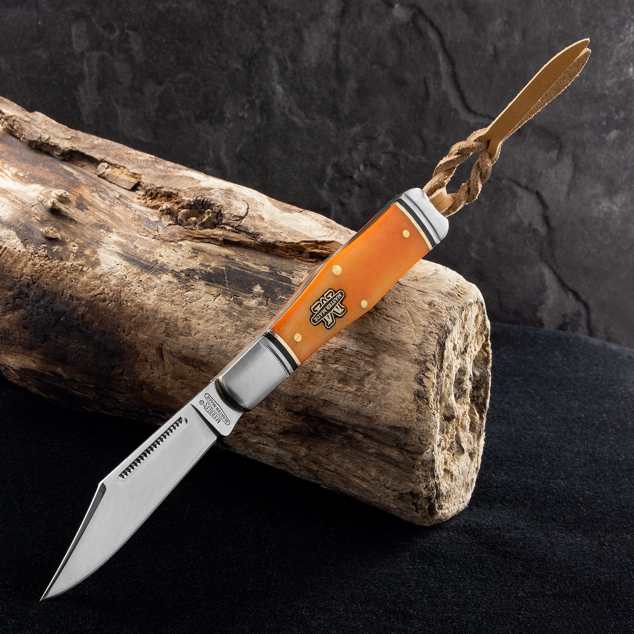 Marbles Master Made Coke Bottle Bone Folding Knife