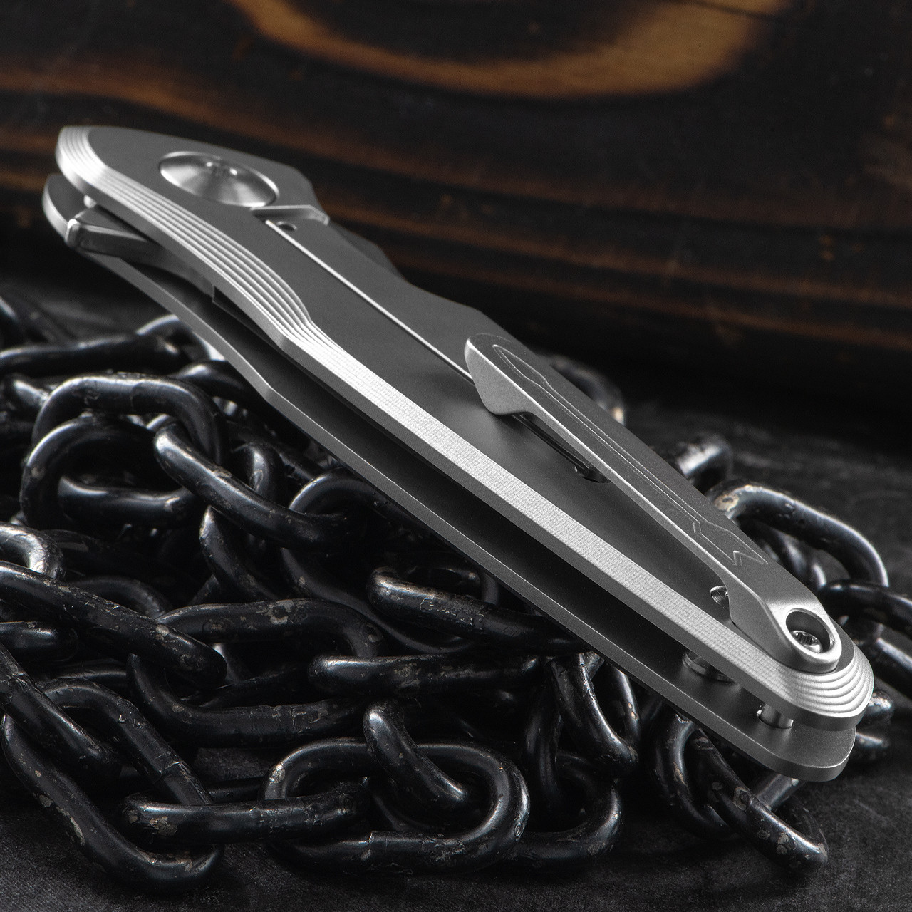Spartan Pandia Titanium Stone Washed Folding Knife