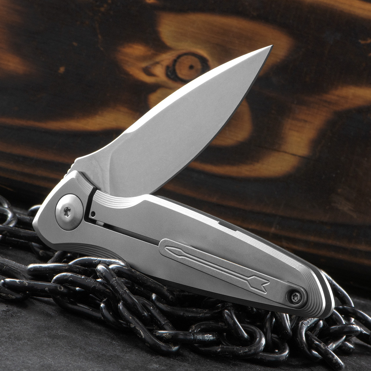 Spartan Pandia Titanium Stone Washed Folding Knife