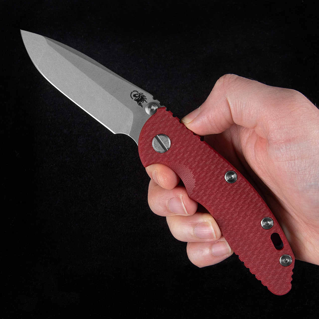 Hinderer NF Spanto Battle Blue Red G10 Folding Knife