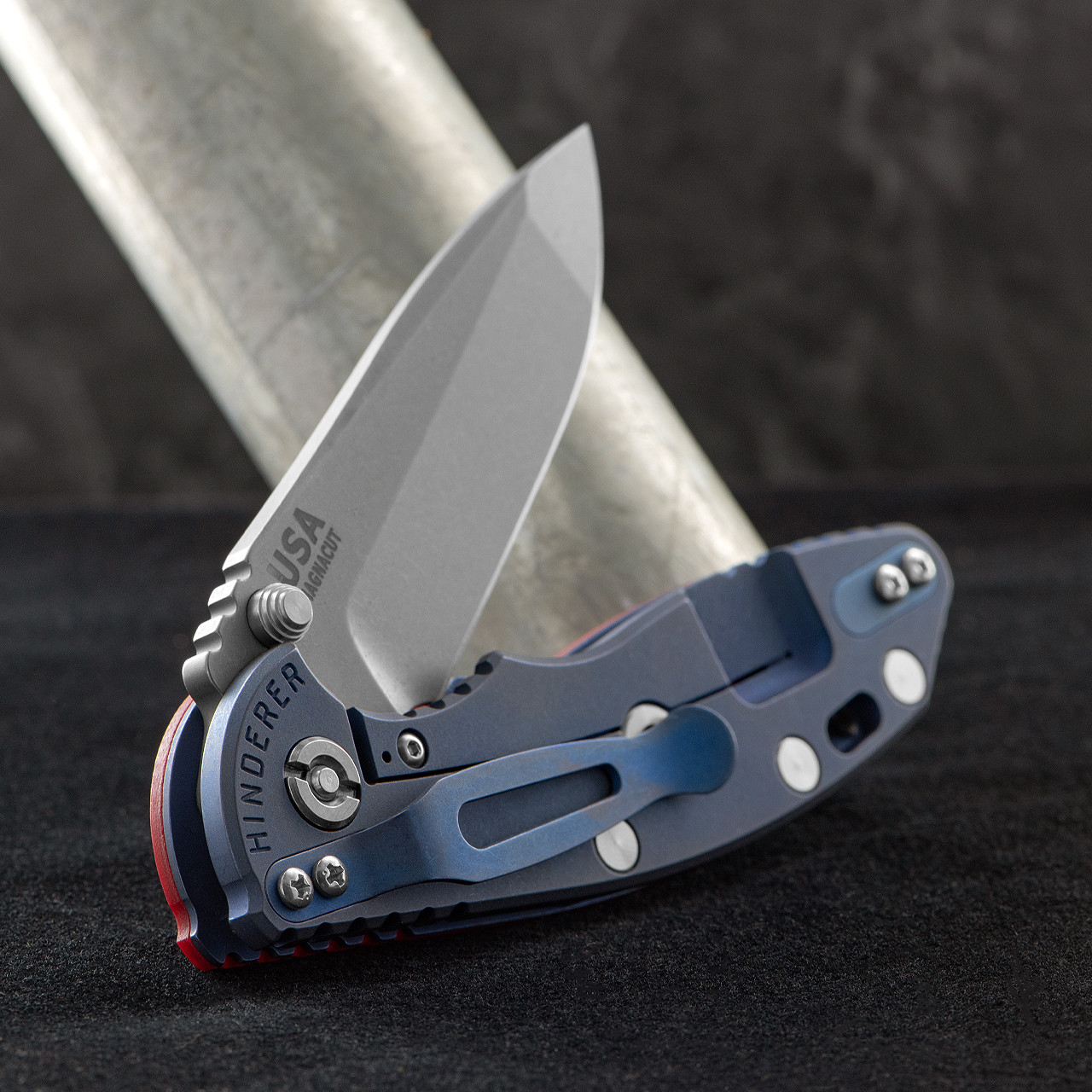 Hinderer NF Spanto Battle Blue Red G10 Folding Knife