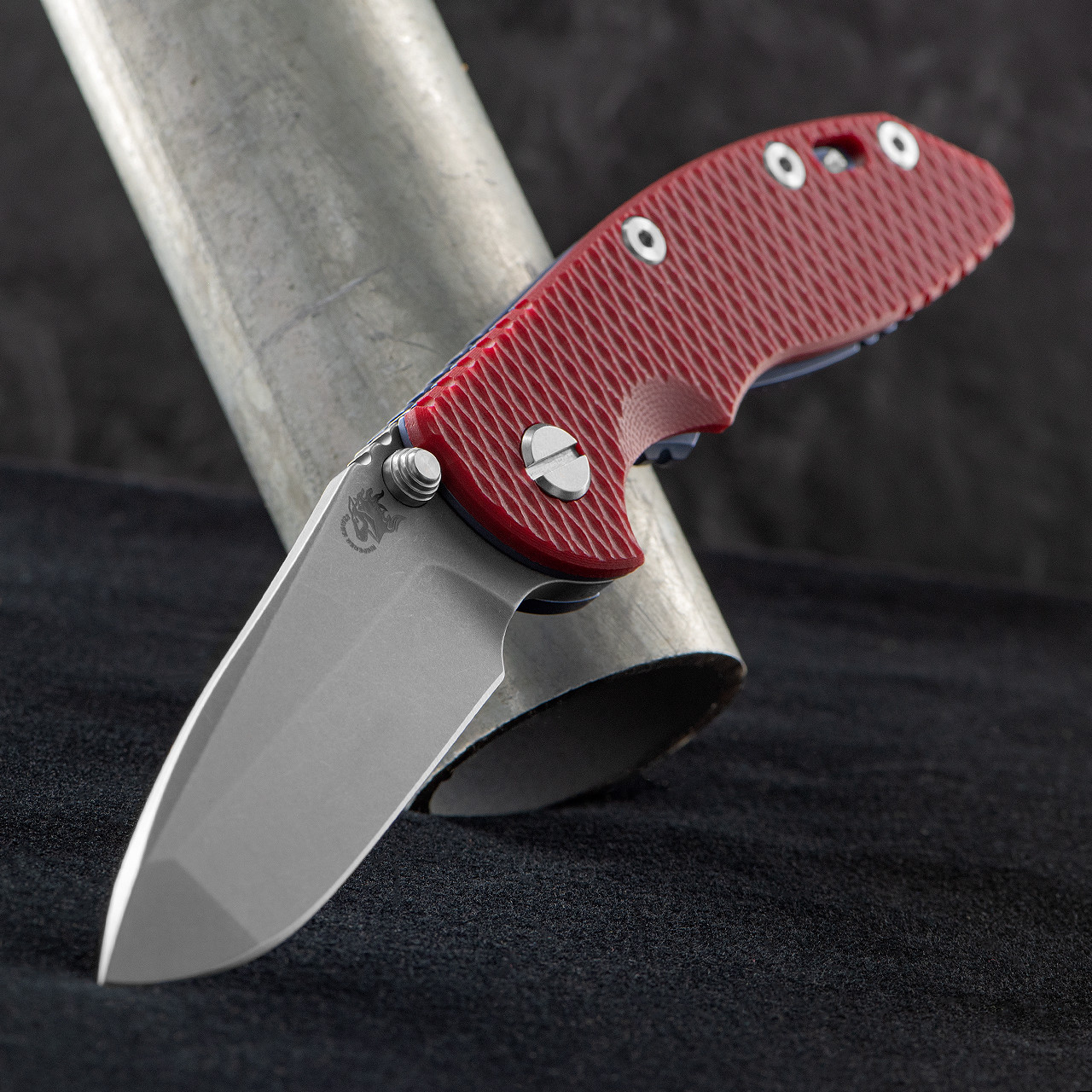 Hinderer NF Spanto Battle Blue Red G10 Folding Knife
