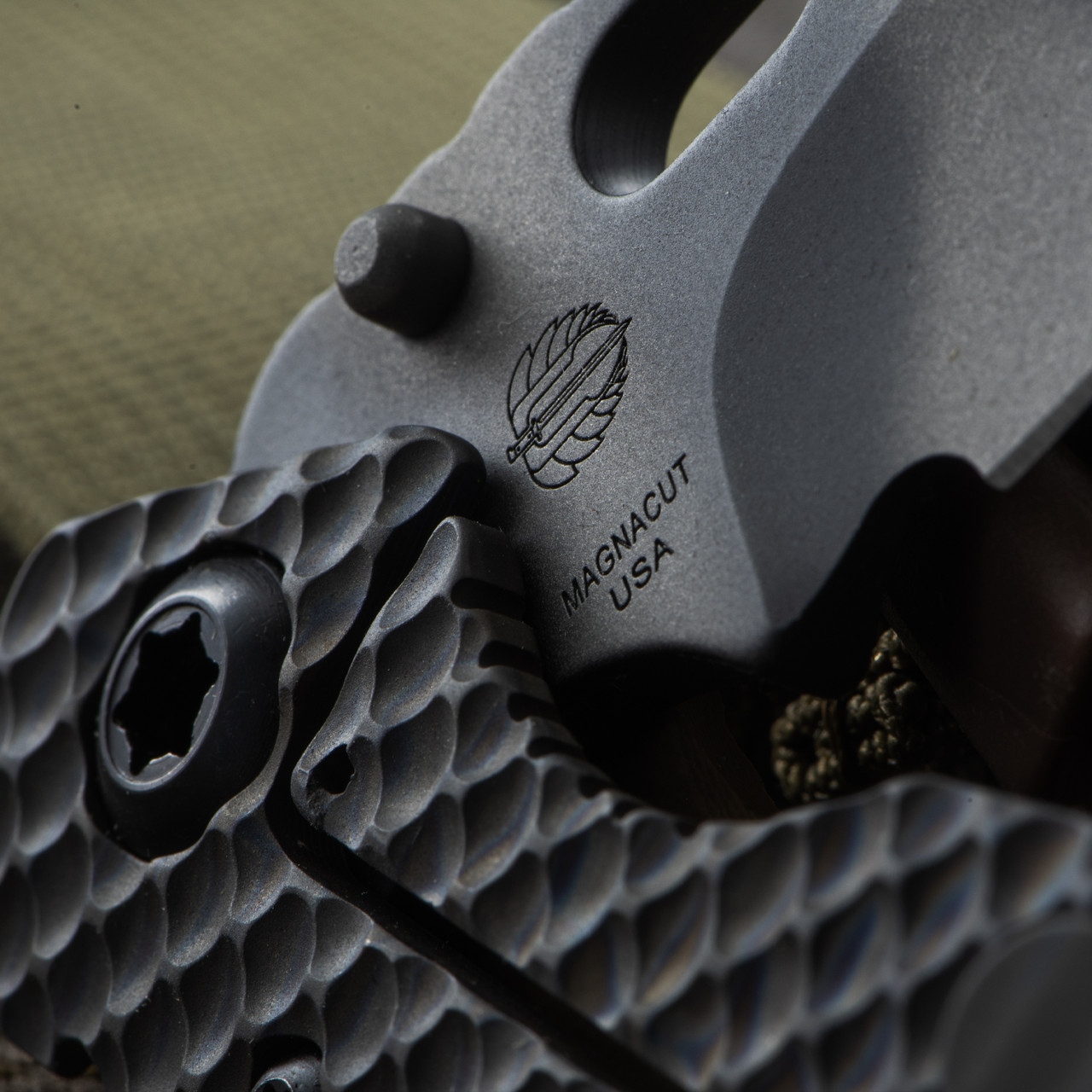 Strider SMF Tiger Stripe Titanium Custom Knife