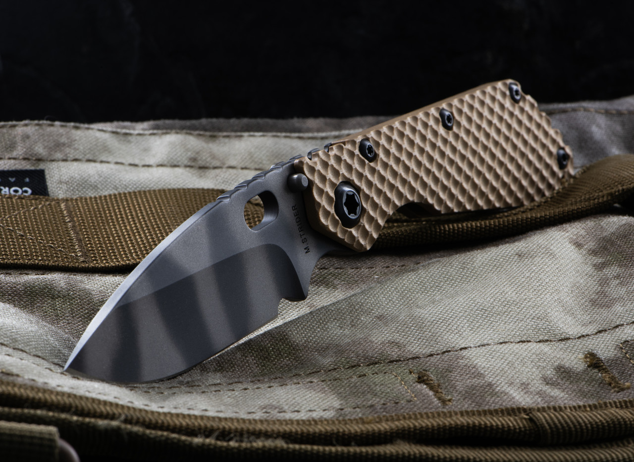 Strider SMF Tiger Stripe Titanium Custom Knife