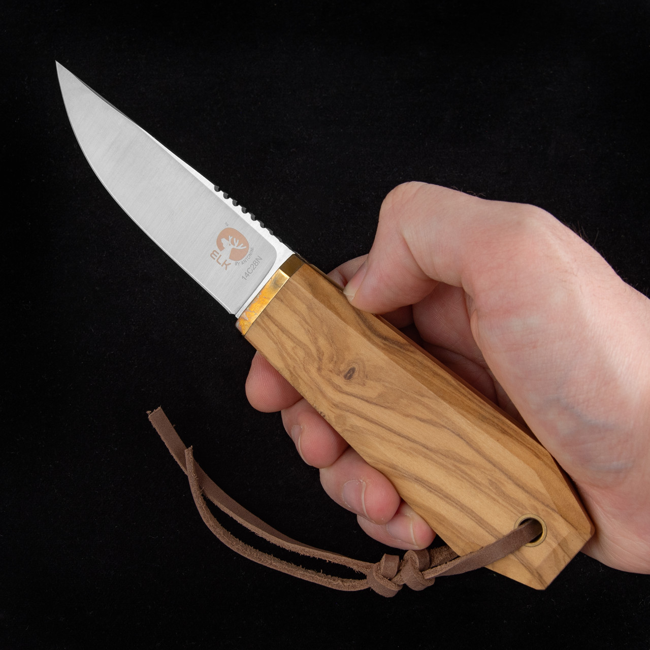 Elk Olive Fixed Blade