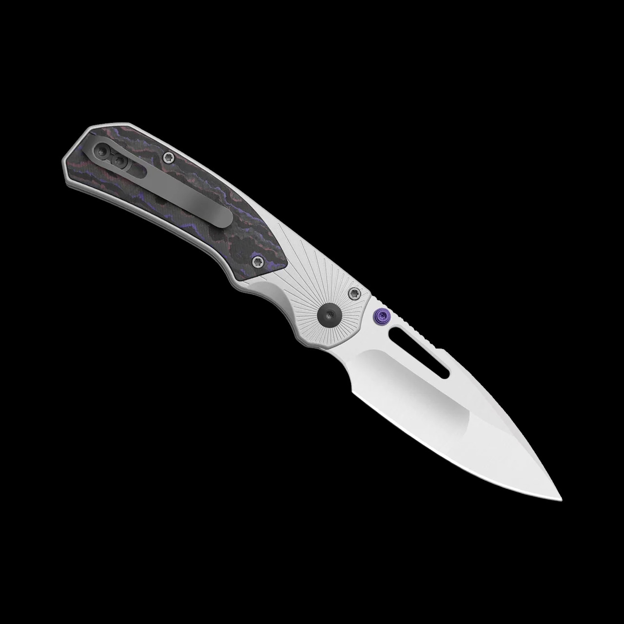 Kizer Durandal Aluminium & FatCarbon Purple Haze Folding Knife