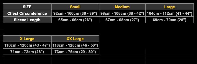 Size Chart - Helikon Tex