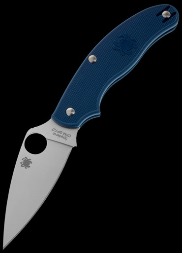 Spyderco UK Penknife Lightweight Dark Blue CPM SPY27 Folding Knife