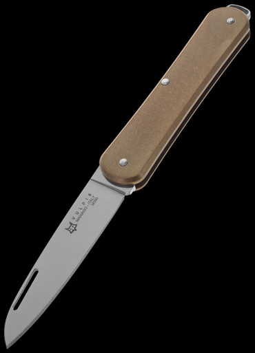 Fox Vulpis 1 Brass Penknife Folding Knife | Heinnie Haynes