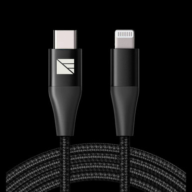 Dark Energy Lightning to USB-C Cable Black Charging Cables