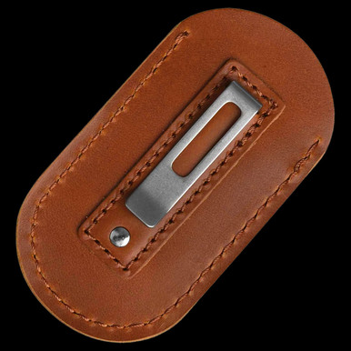 Fodero In Pelle Per Torcia Mini Maglite E Coltello Pieghevole - Artigianale USA - 3