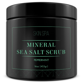 Mineral Sea Salt Scrub - Peppermint – 16oz (453gr)