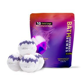 Black Raspberry Vanilla Luxury Bath Bombs -Set of 10 -  Extra Large - 4.5oz