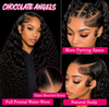 13x6 Invisible HD Lace Full Frontal Pre-Plucked Curly Wig with a Med. Cap