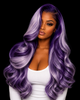 Dark Purple Highlight Brazilian Remy 200% Density 28" Body Wave
100% Human Hair with a Med. Cap