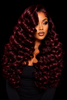 Red Burgundy Brazilian 200% Density Brazilian Loose Deep Wave
100% Human Hair