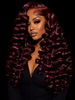 Red Burgundy Brazilian 200% Density Brazilian Loose Deep Wave
100% Human Hair