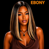 Brown Mix Blonde Highlight Ombre P4/27 with Dark Roots 260% Density 14" Long Bob 100% Human Hair