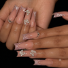 24 pcs French Pink Coffin Fake Nail Set