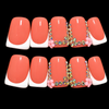 10 pcs White French Pink Flower Diamond Duck Bill Fake Nail Set
Available in Size: Medium & Large