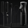 Black Hair Brush Hairdressing Set with Teasing Brush & Edge Control Hair Brush