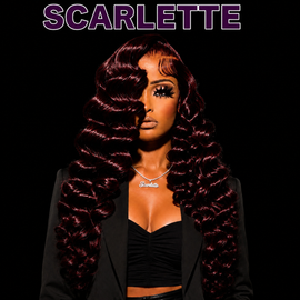 Red Burgundy Brazilian 200% Density Brazilian Loose Deep Wave
100% Human Hair