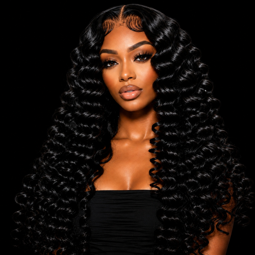 Black Brazilian 200% Density 28" Brazilian Loose Deep Wave
100% Human Hair