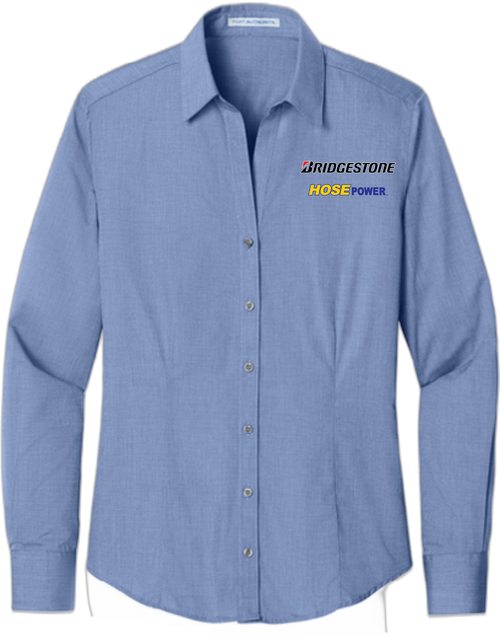 Bridgestone HosePower Women's Long Sleeve Crosshatch Easy Care Shirt, Assorted Colors