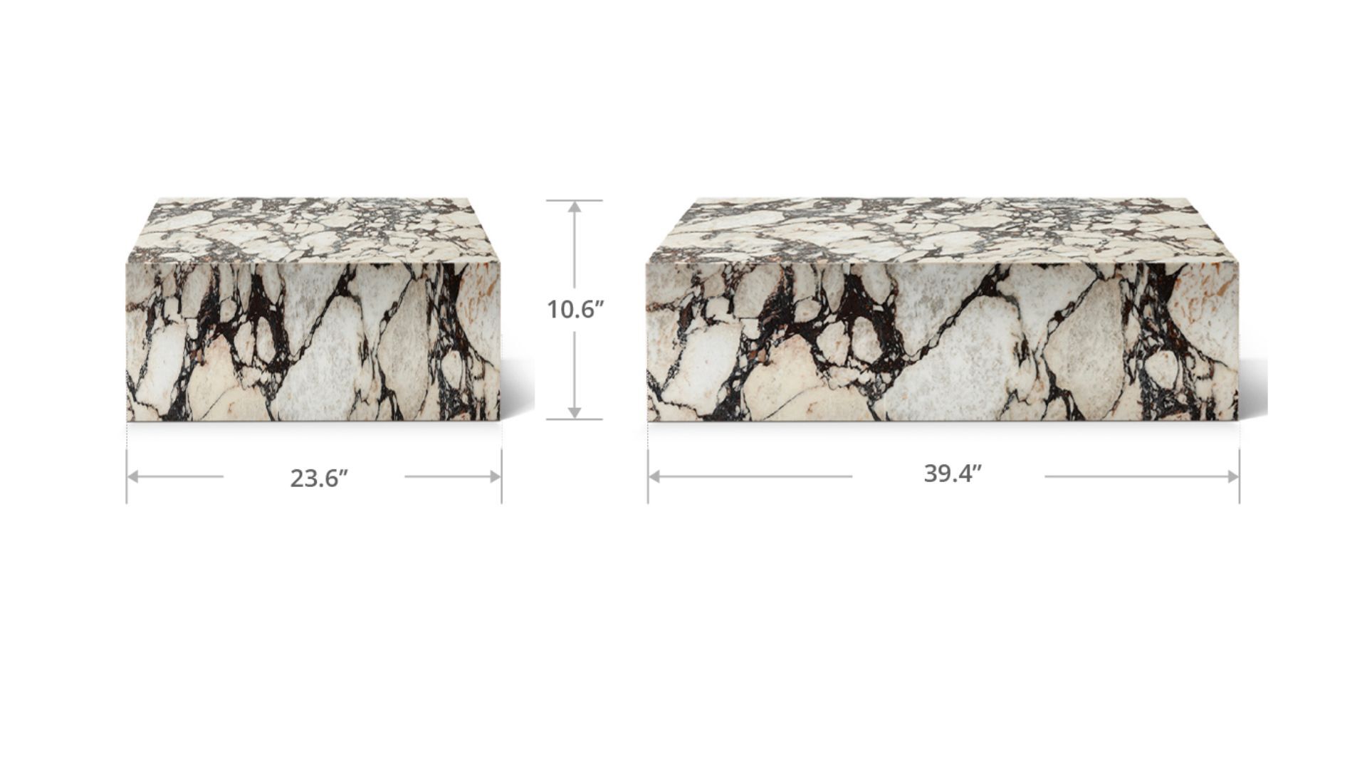 Copenhagen Marble Plinth Block Large Coffee Table