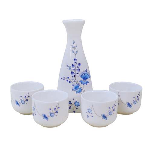 Jingdezhen ceramic white wine set japanese sake sets Bottle and Cups Drinkware tableware hip flask set with gift packed 5pcs/set