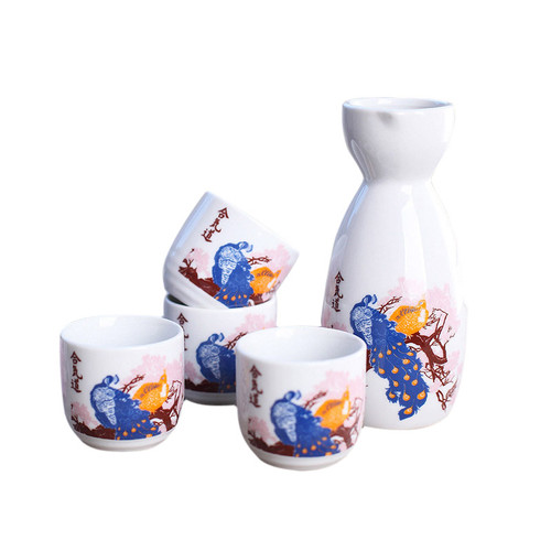 Ceramic sake set phoenix