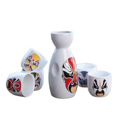 Japanese Sake Set Peking Opera