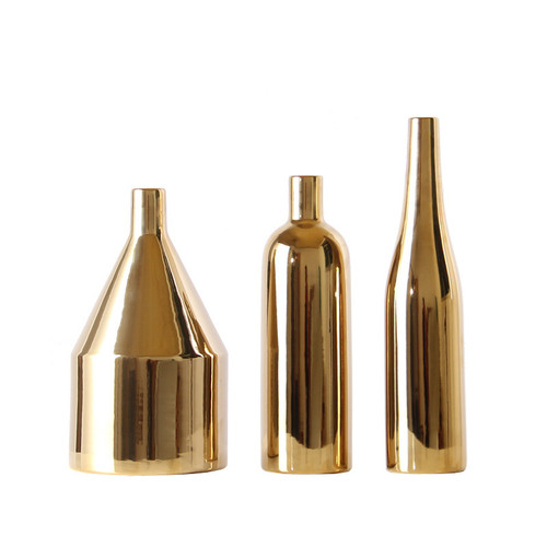 Golden Electroplating Ceramic Vase