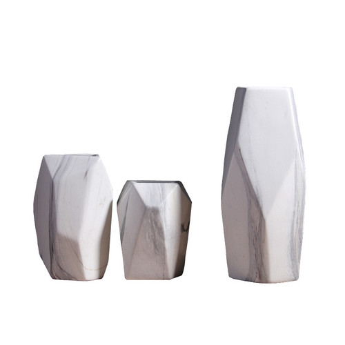 Geometric Marble Texture Vase