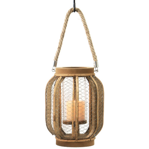 Industrial Mesh Candle Lantern
