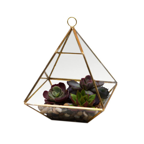 Fat Pyramid Hanging Terrarium