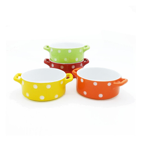 Polka Dots Ceramic Ramekins