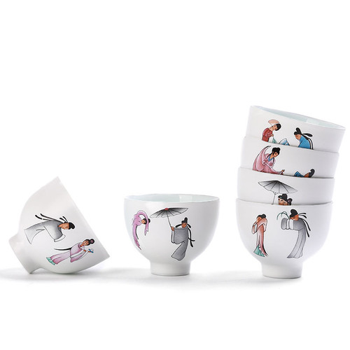 Traditional Chinese Character Tea Cups