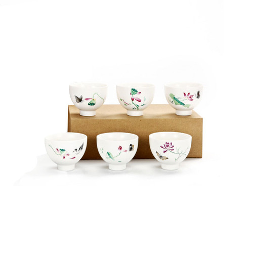 Lotus Teacups Set of 6