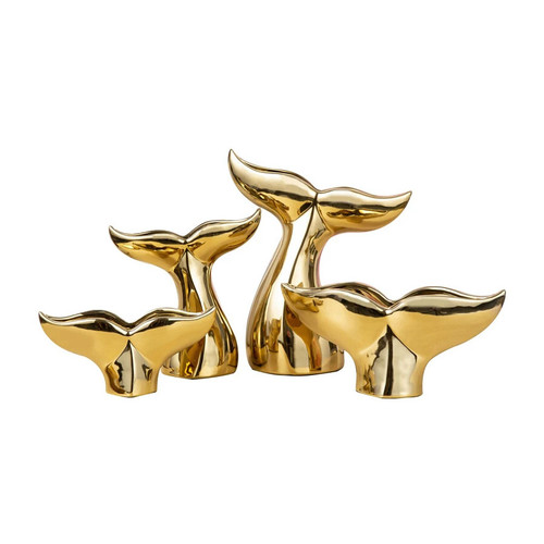 Golden Whale Tail Statue