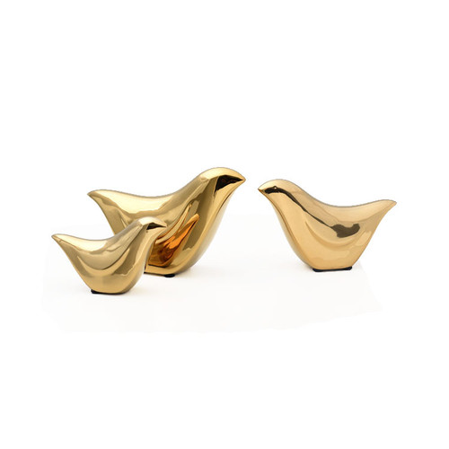 Minimalist Golden Bird Figurine