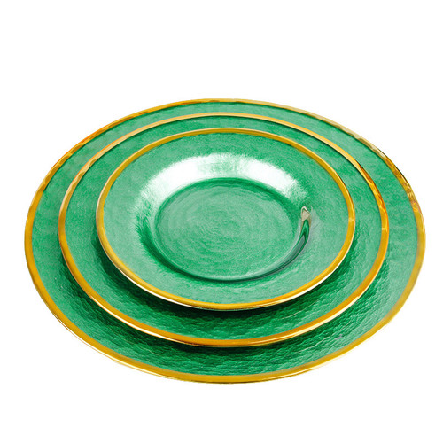 Green Glass Charger Plate