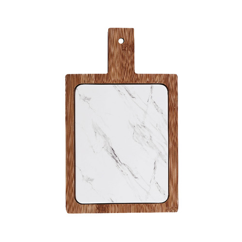 White Marbled Ceramic Cheese Board