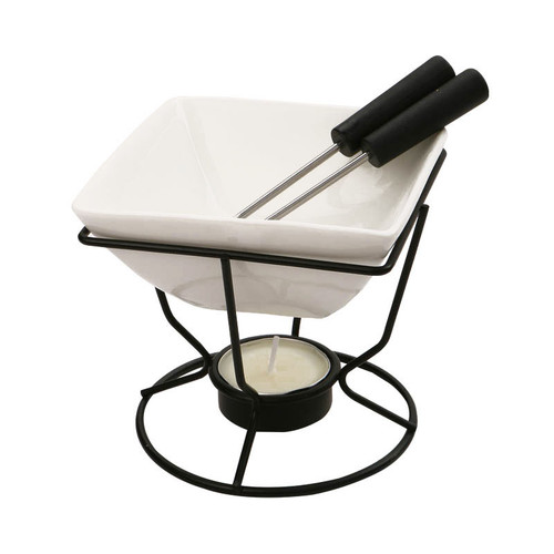 Square Cheese Chocolate Fondue Set