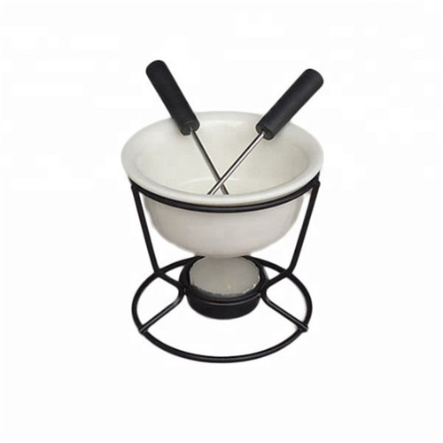 Ceramic Butter Warmer Fondue Set