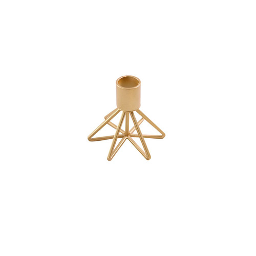 Gold Wire Star Candle Holder